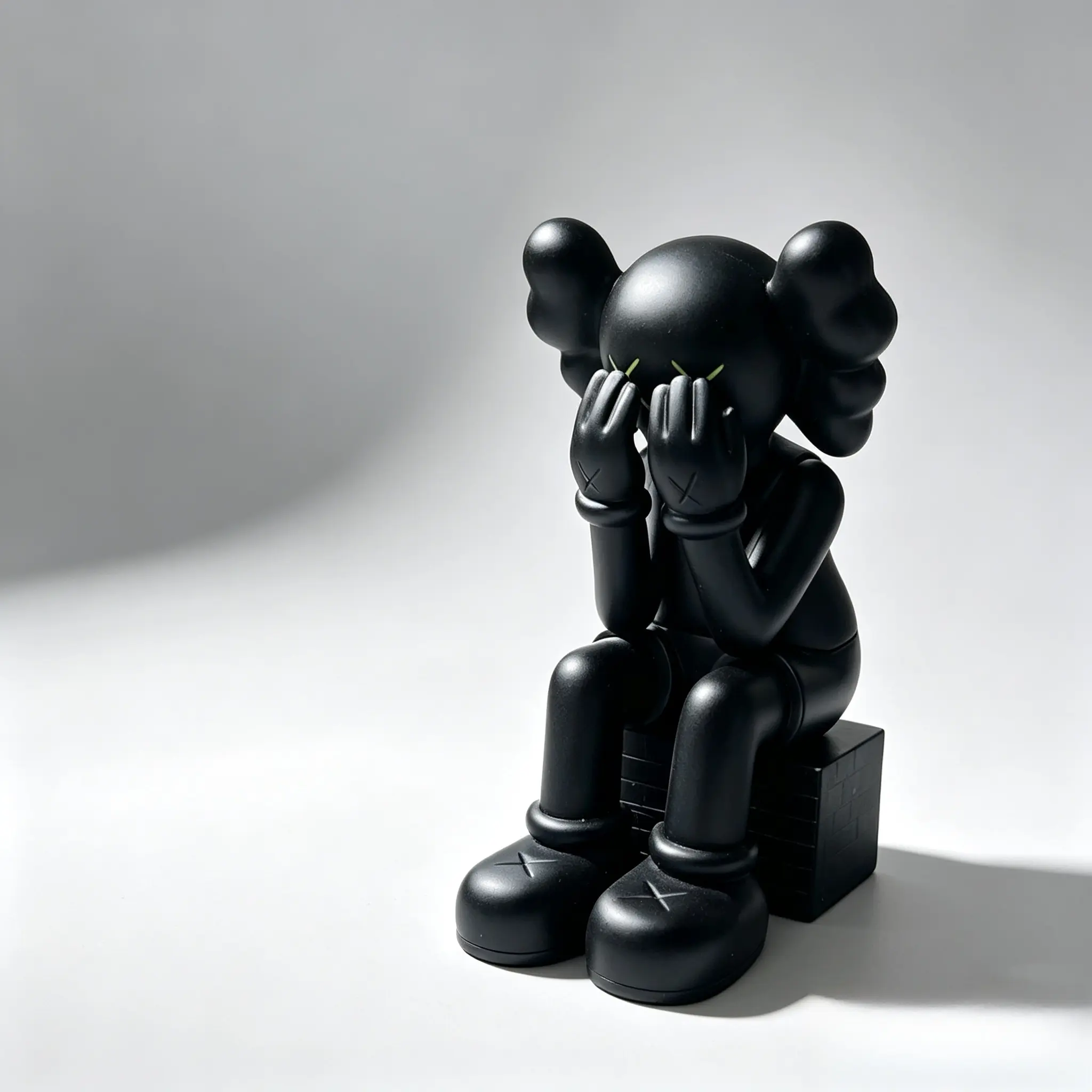 Aesthetic Street Art Inspired 3D Shady Figure Vinyl Figurine, Cool Matte Black Small Cartoon Collectible, Home Decor Room Decor Desk Gift