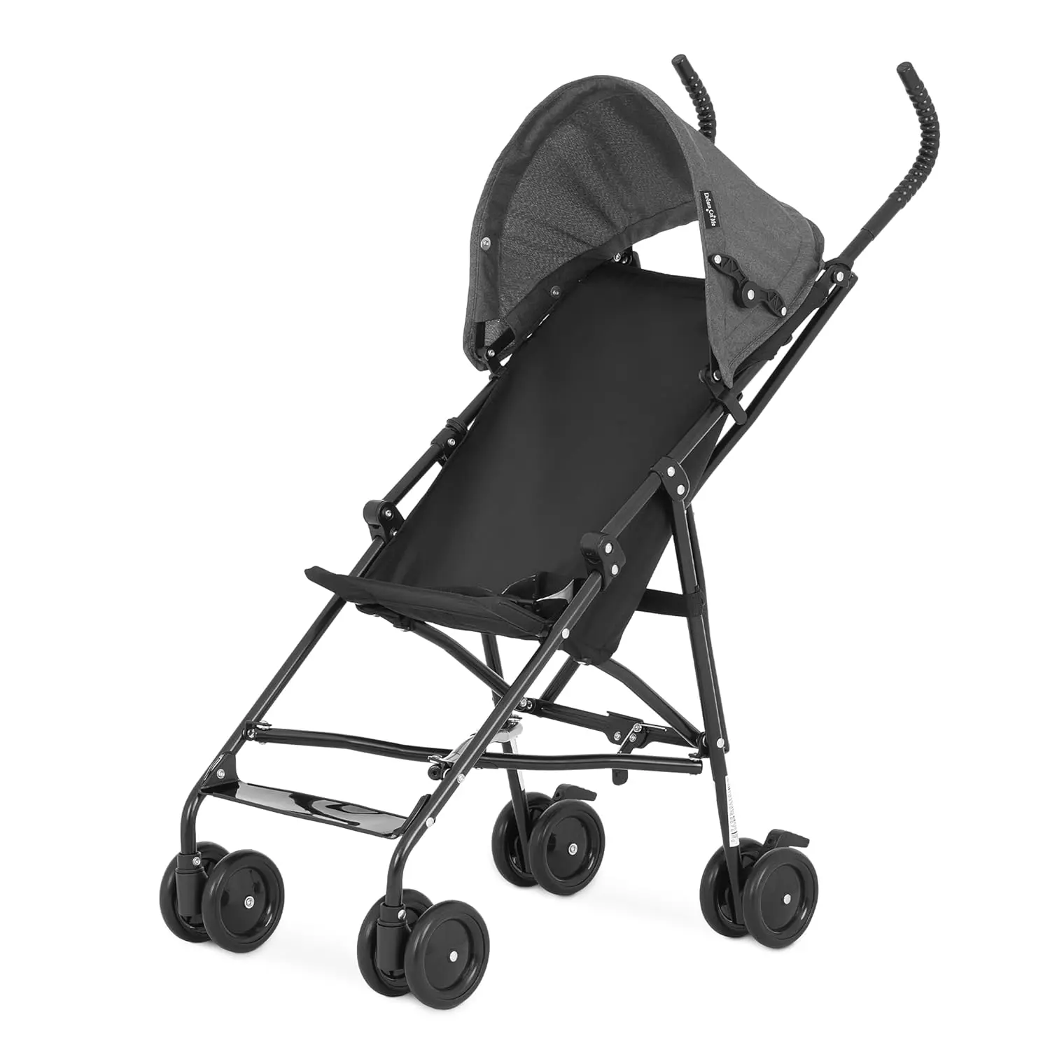 Aero Travel Umbrella Stroller, One-Hand Quick Fold, 3-Point Safety Harness, Dual Brakes, Adjustable Removable Canopy, Lightweight Compact & Space-Saving, for 6 to 36 Months – Black