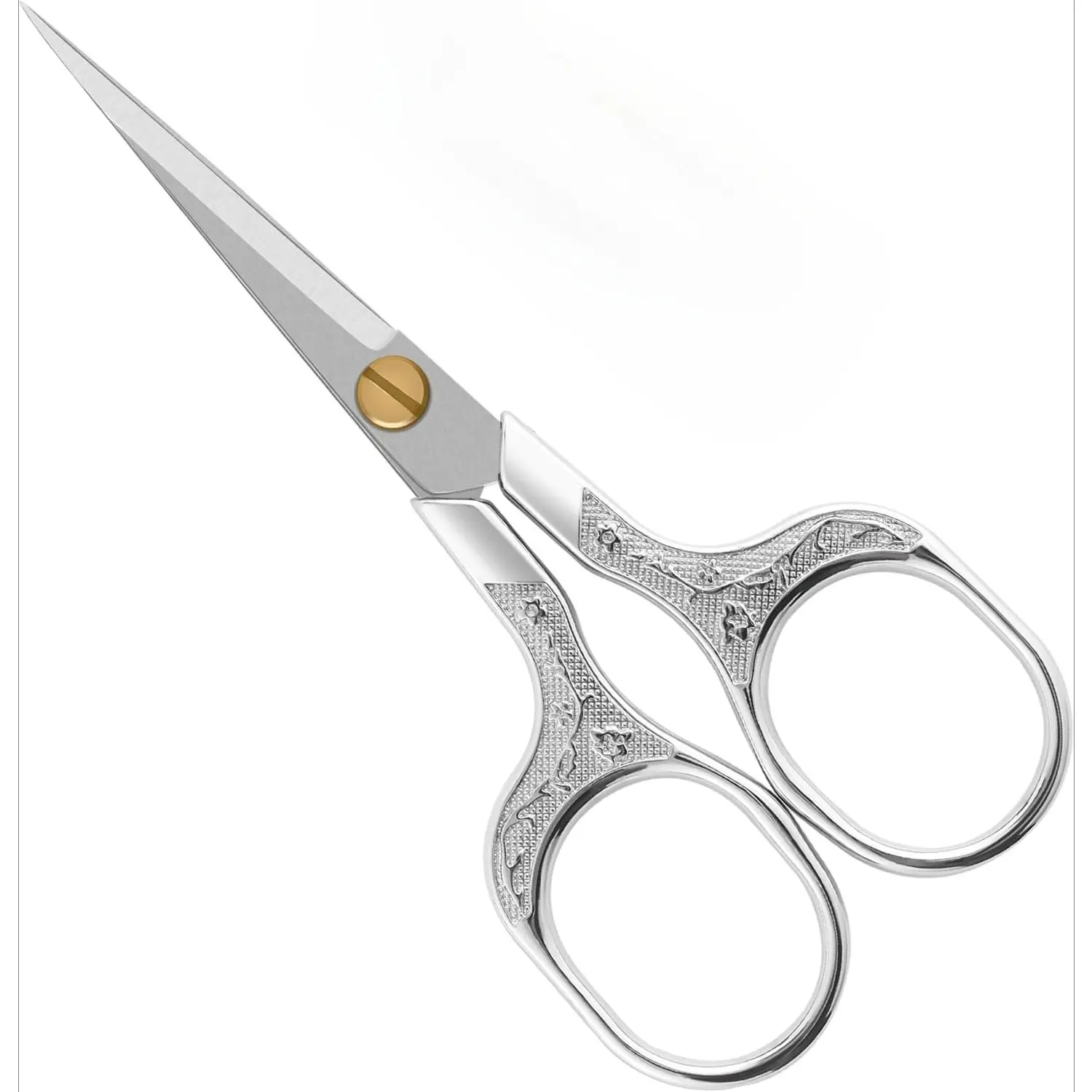 1/2Pcs Vintage Plum Pattern Embroidery Scissors Stainless Steel Sharp Point Portable Mini Shears for Sewing Cross Stitch Craft Household Handwork