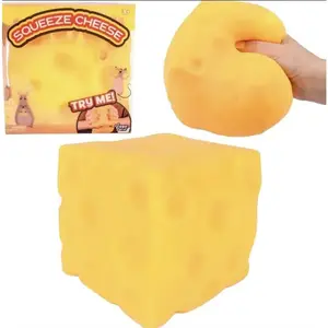 Jumbo Soft Slow Rising Cheese Squishy, Portable Stress Relief Squeeze Sensory Toy, Non-Toxic Cute Ornament for Desk Home, Perfect for Kids & Adults