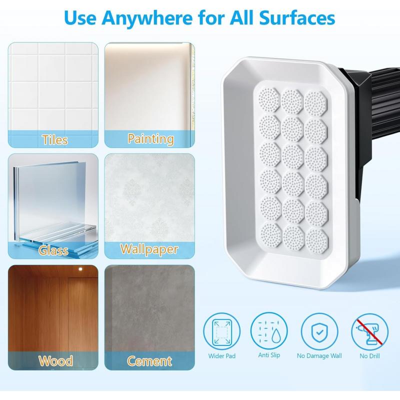 Tension Curtain Rods No Drilling, Extra Long Tension Rod 41-139 Inch, Heavy Duty Shower Curtain Rod for Outdoor Patio Bathroom Windows Room Divider, Adjustable, Anti Tension Curtain Rods No Drilling, Extra Long Tension Rod 41-139 Inch, Heavy Duty Shower Curtain Rod for Outdoor Patio Bathroom Windows Room Divider, Adjustable, Anti