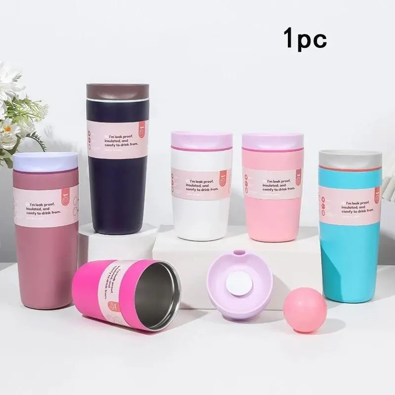 Vacuum Insulated Stainless Steel Coffee Tumbler, Reusable Iced Coffee Cup, Hot Coffee Travel Mug, Drinkware, BPA Free 20 oz, Small Portable Travel Cup, Durable & Stylish Design, Leakproof Accessories