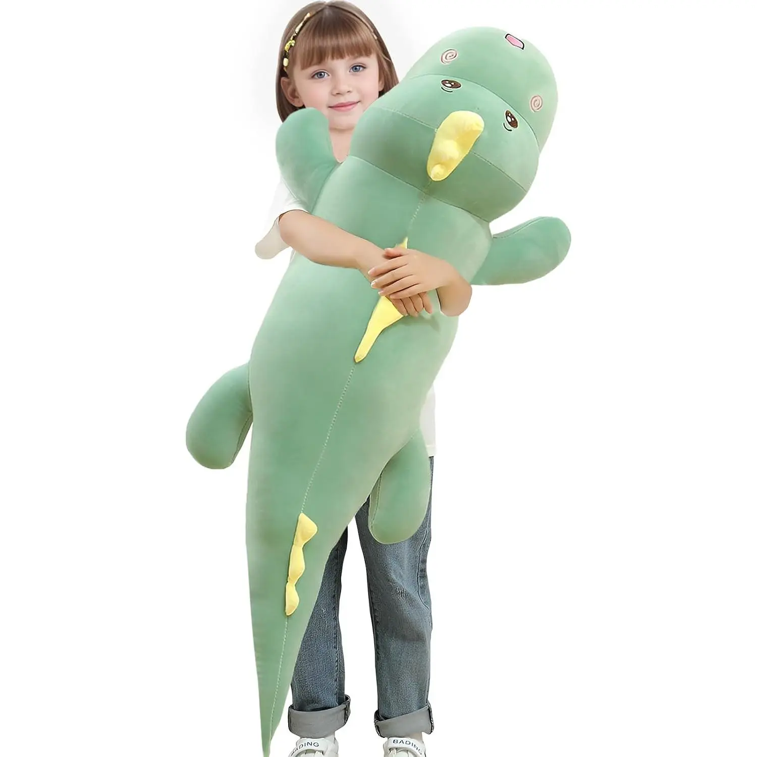 32" Giant Dinosaurs Plush Toy Pillow, Cute Dinosaur Stuffed Animals Doll, Soft Back Cushion Big Dinosaur Plushies, Gift  Kids Boys, Birthdays, Valentine's