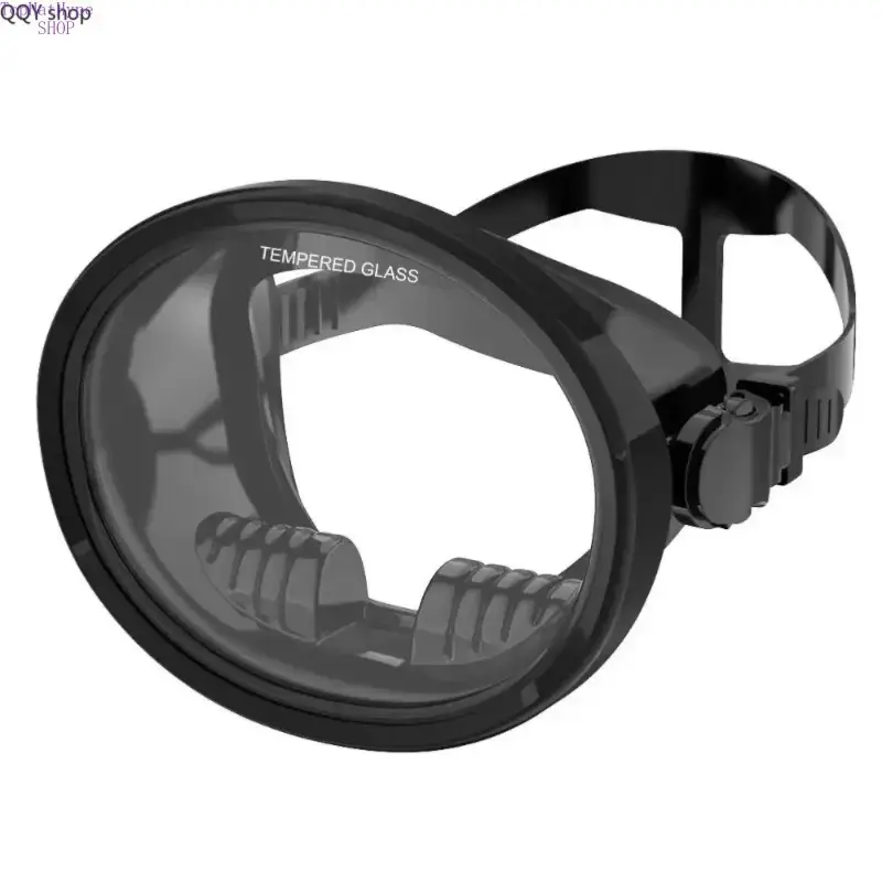 Classic Retro Tempered Glass Diving Mask for Adults, Single Lens with Panoramic View, Leakproof for Snorkeling and Water Sports