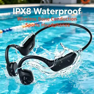 Wireless Bone Conduction Earphones, Waterproof Sweat-Resistant Lightweight Sports Earbuds, Ideal for Running, Cycling, Hiking, Driving