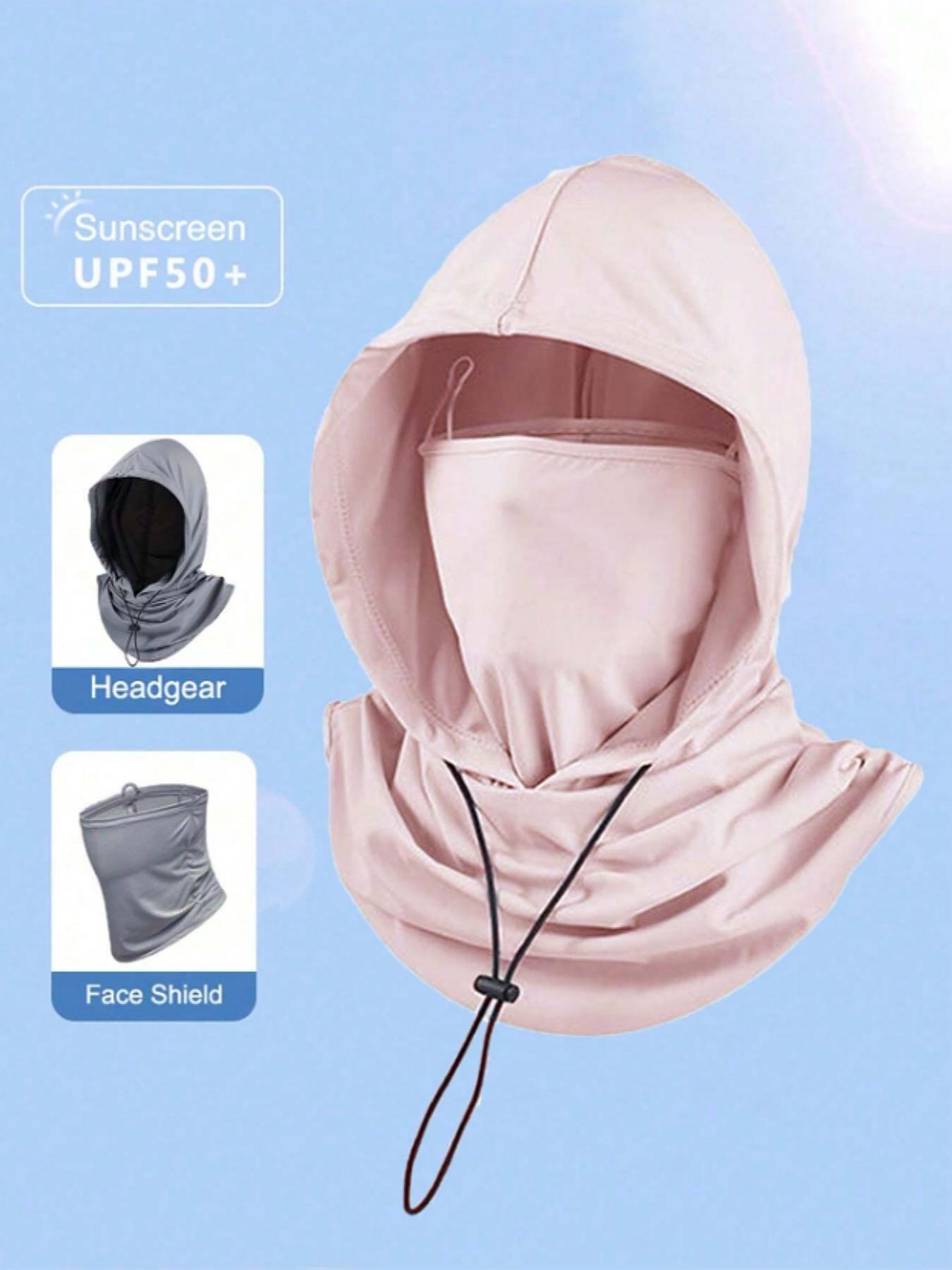 1pcs and 2pcs multifunctional neutral ice silk sunshade balaclava hat - suitable for cycling, full face mask, Windproof face mask - adjustable neckband scarf, outdoor cycling helmet hat, suitable for fishing and outdoor sports. Unisex, same for couples