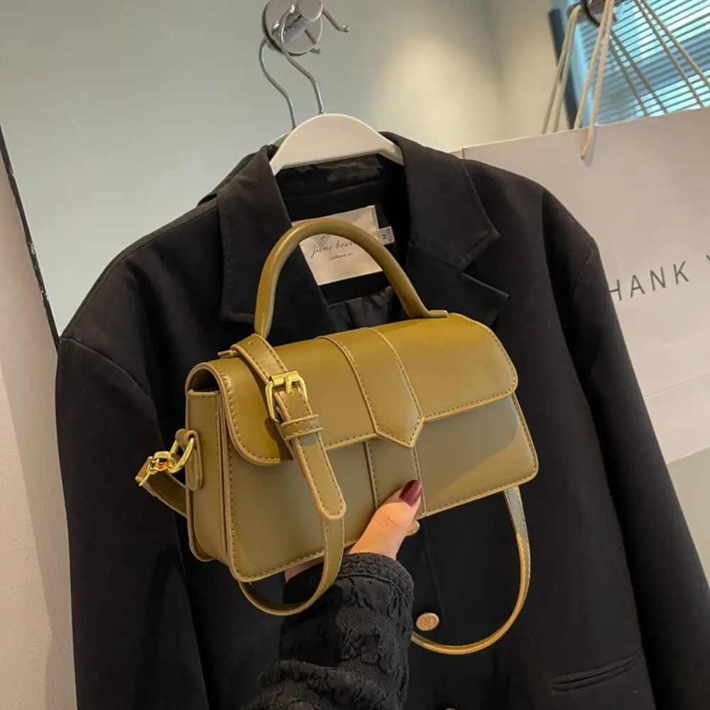 Retro Paneled Flap Mini Square Handbag, Adjustable Crossbody Strap Soft Faux Leather Shoulder Purse for Women Daily Commute, Crossbody Bags For Women, Handbags For Women