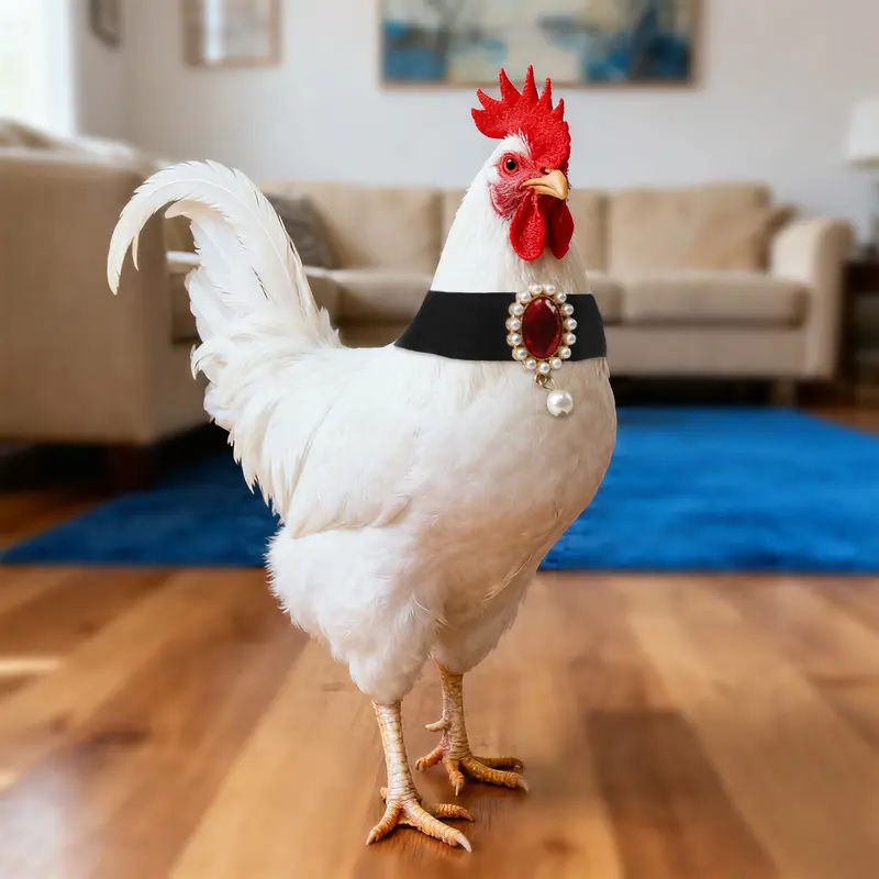 Chicken Duck Goose Anti-Crowing Collar Noose-Free Neckband No Hook Knot Pet Training Control Band for Roosters Poultry Noise Reduction Collar