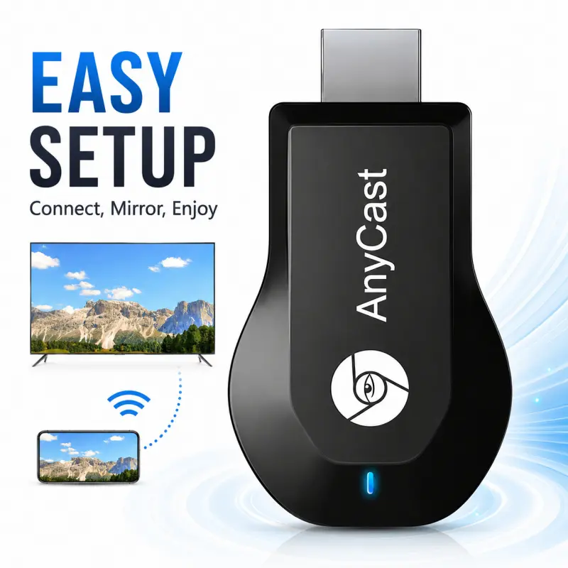 WiFi Wireless Display Dongle HDMI Miracast Screen Mirroring Adapter Electronic Gadgets Wireless Hdmi Transmitter Wirelessly Sync Video and Image Files to TV Monitor Projector for Daily Video Watching Meeting Use Tech Gadgets Digital Products