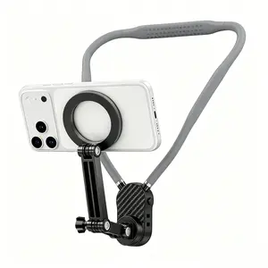 Magnetic Neck Phone Holder, Cellphone Holder for Recording, Hands Free POV/Vlog Neck Mount with Chest Strap,  Video Filming for Cooking/Riding, Content Creator for iPhone 17 16 15 14 13 Android GoPro Insta360