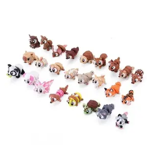 24 PCS Random 3D Movable Joint Animal Figurines Realistic Mini Statues Desktop Home Office Display Ornament Set