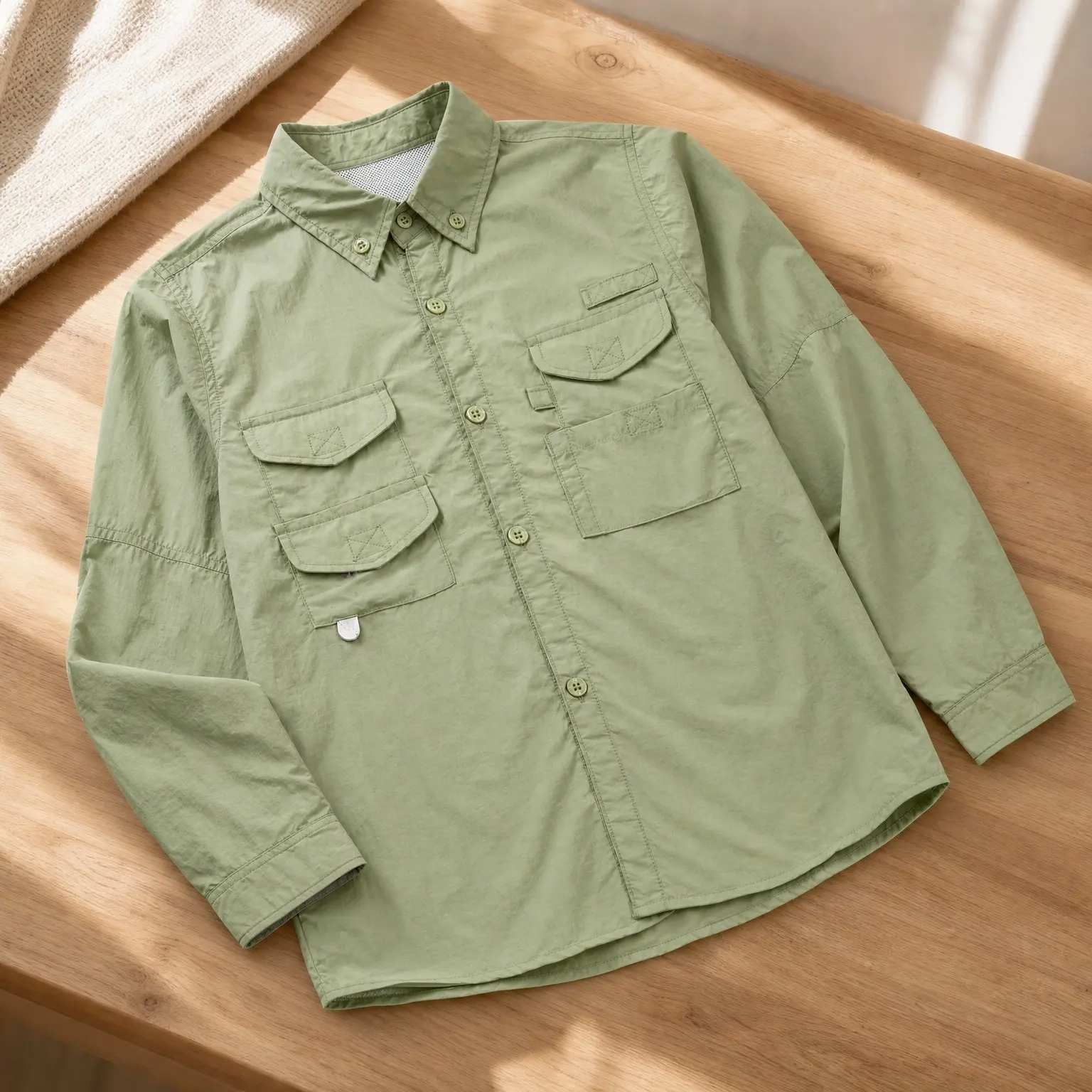 Boys' Long Sleeve Button Down Fishing Shirt Quick-Dry UV Sun Protection Outdoor Tops(Gift)