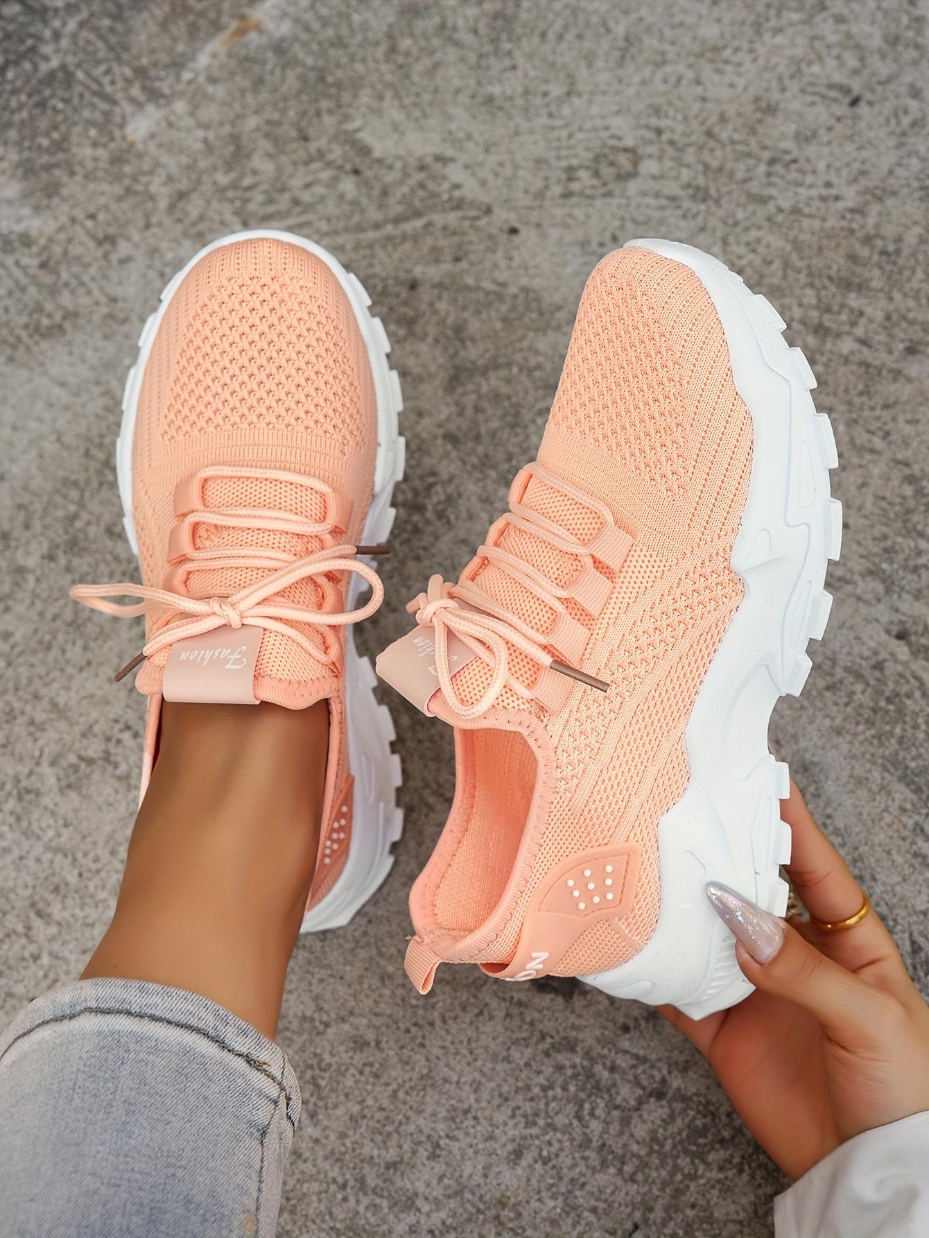 Ladies' Breathable Shoes - Stylish, Comfortable, Low-Top Tennis Shoes with Thick Soles Casual Outdoor Wear