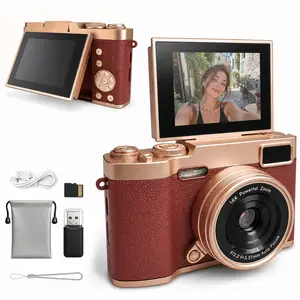 Flip Screen Ccd Camera, Entry-Level Student Portable Compact Camcorder, Beginner Digital Camera, Includes Storage Card, Ideal for Teens and Back-To-School Season