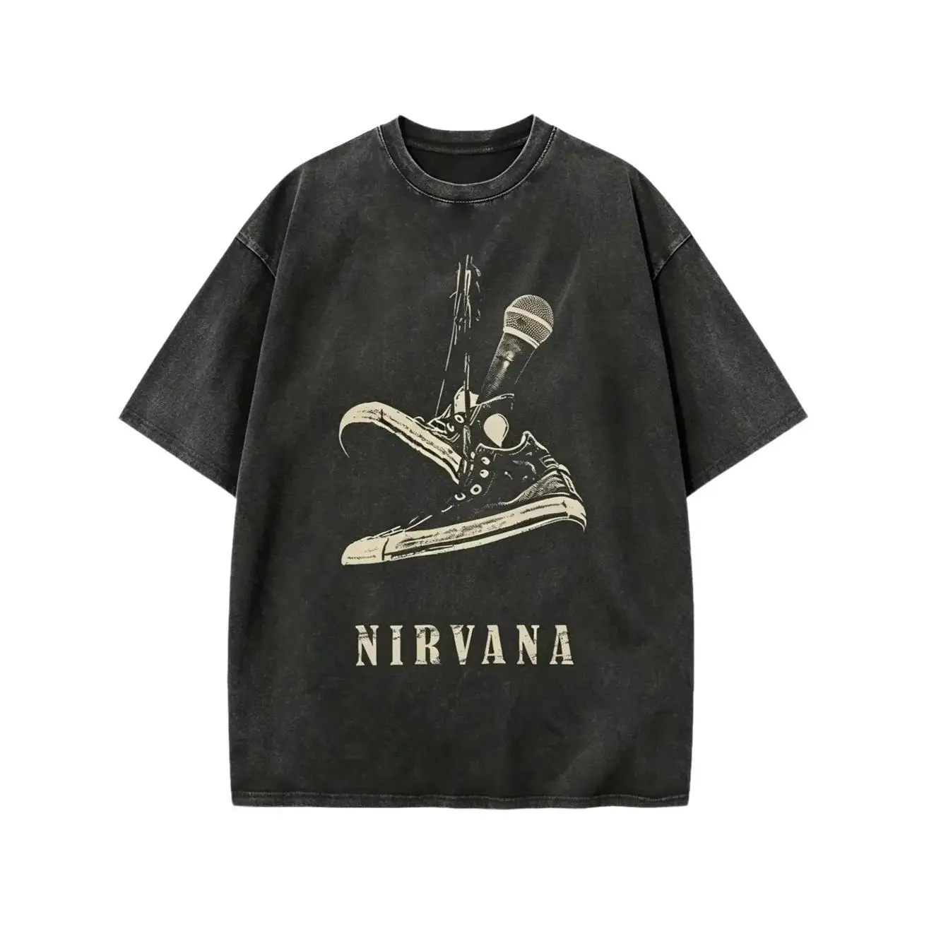 Nirvana Tee, Vintage Band Graphic Tee, Classic 90s Rock Music Grunge Shirt, Distressed Oversized Unisex Heavy Cotton Top, Casual Streetwear Essential, Unique Alternative Gift For Rock & Music Fans, Perfect For Birthday & Holiday Gifting birthday gift