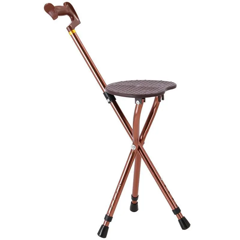 Folding Cane with Seat,Lightweight Aluminum Tripod Walking Stick Chair, Portable Foldable Stool Cane Non-Slip Rubber Tips Mobility Aid for Seniors&Hiking stick Waiting Lines,durable walking stick,Ergonomic Walking Cane,bordones para caminar Adjustable