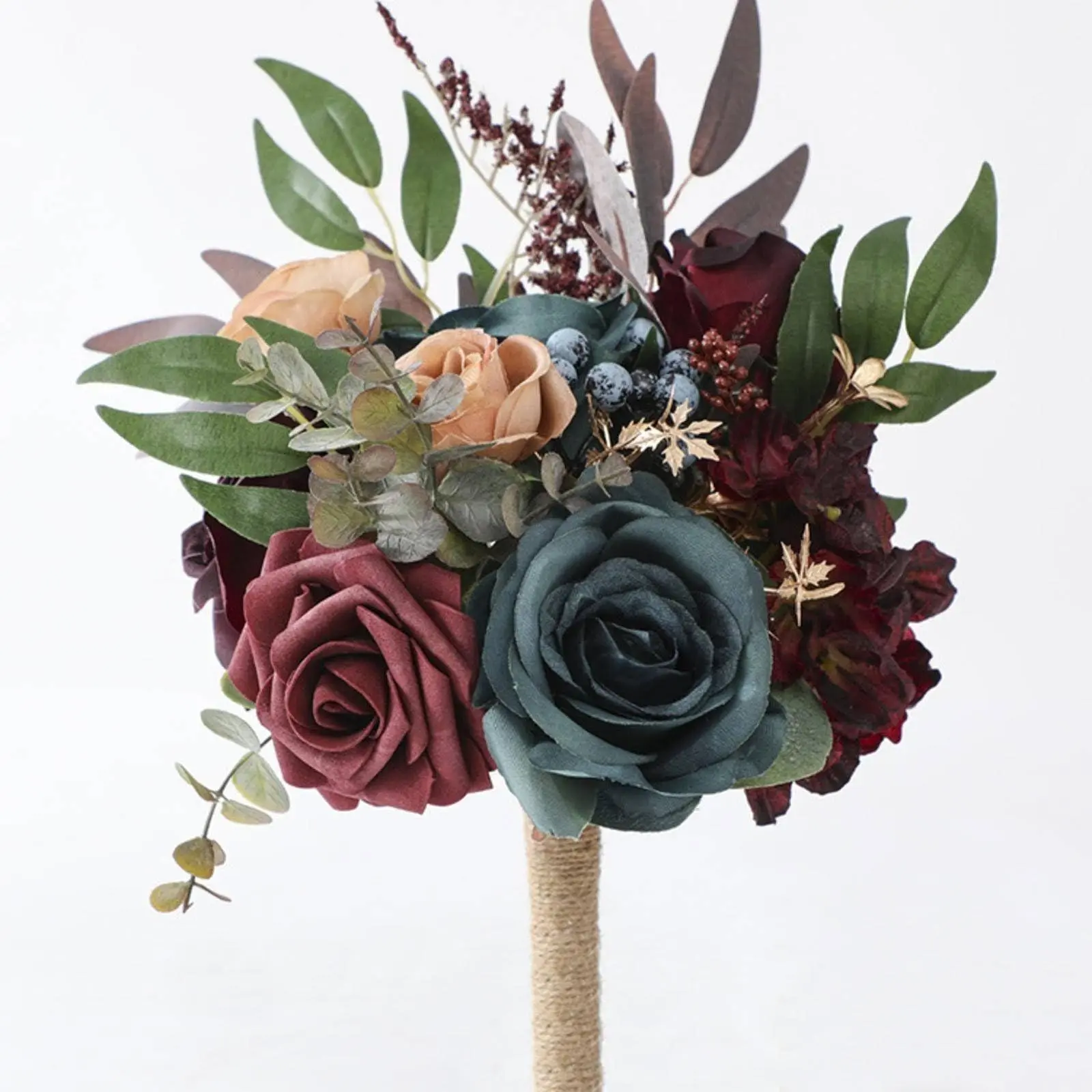 Bridal Bouquet for Bride, Lilac Wedding Bouquets for Bride Maid of Honor Bridesmaid, Round Artificial Wedding Flowers Bouquets, Small Bridesmaid Bouquet