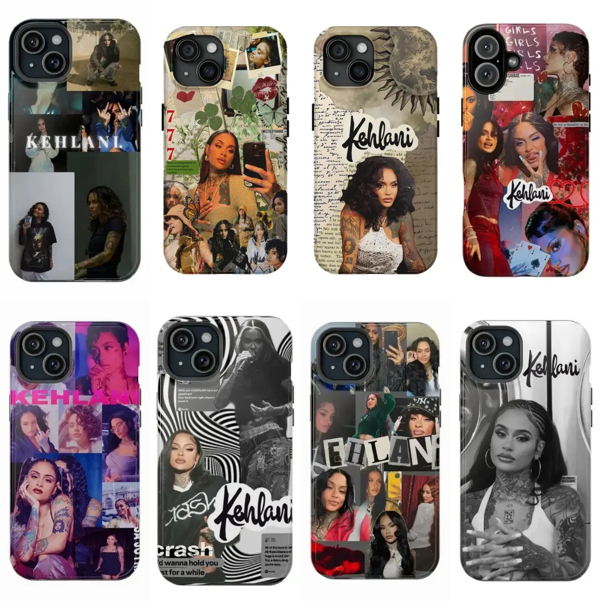 Fashion Kehlani Tough INS Y2K Cool Phone Case Music Fan Gift Compatible with iPhone17 16 15 14 13 12 11 Pro Max Plus Air Fall Protection