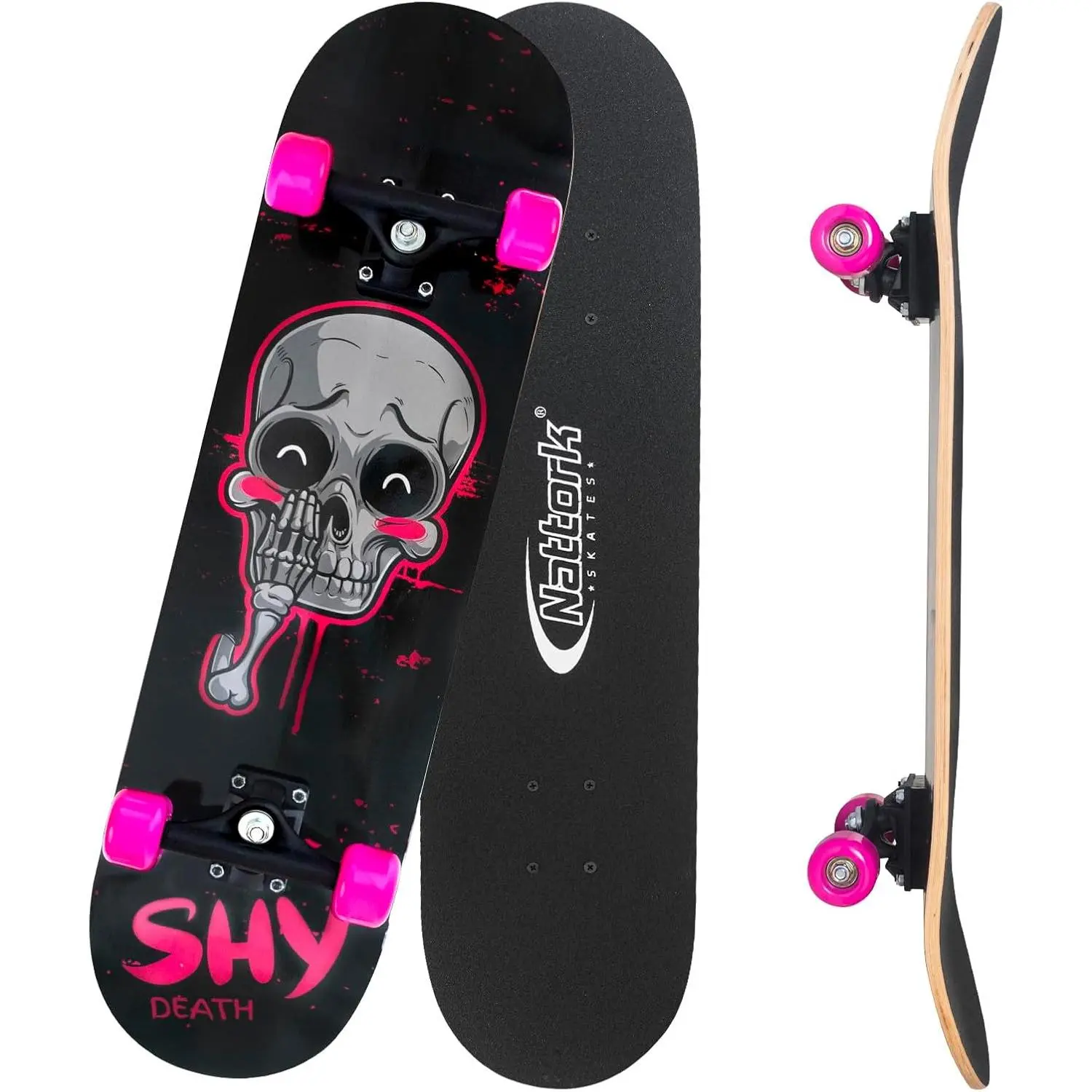 31-Inch Complete Skateboard - Beginner-Friendly Standard Tricks Board with 9-Layer Canadian Wood for Youth & Adults