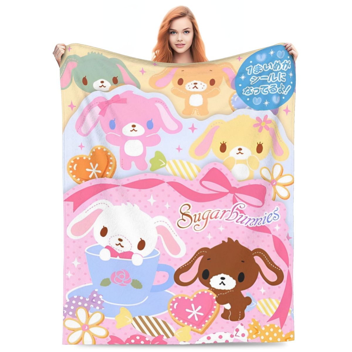 Aura Blankets Cartoon Sugarbunnies Flannel Throw Blanket Blanket for Sofa Couch Super Warm Plush Thin Quilt Superb Christmas blanket gift Aura Blankets Cartoon Sugarbunnies Flannel Throw Blanket Blanket for Sofa Couch Super Warm Plush Thin Quilt Superb Christmas blanket gift