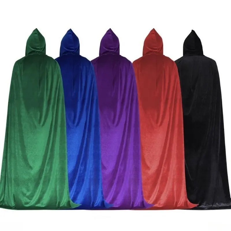 Black Velvet Gothic Oversized Smooth Witch Skull Halloween Cloak Luggage Bag Charm Accessory - Adult Grim Reaper Cosplay Cape, Slip-On Design, Perfect for Party & Masquerade Props