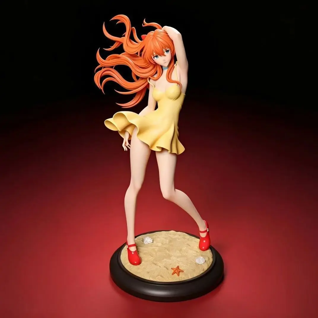 EVA Asuka Collectible PVC Figure Figurine 23cm beach base, a desktop decoration and gift for your computer case