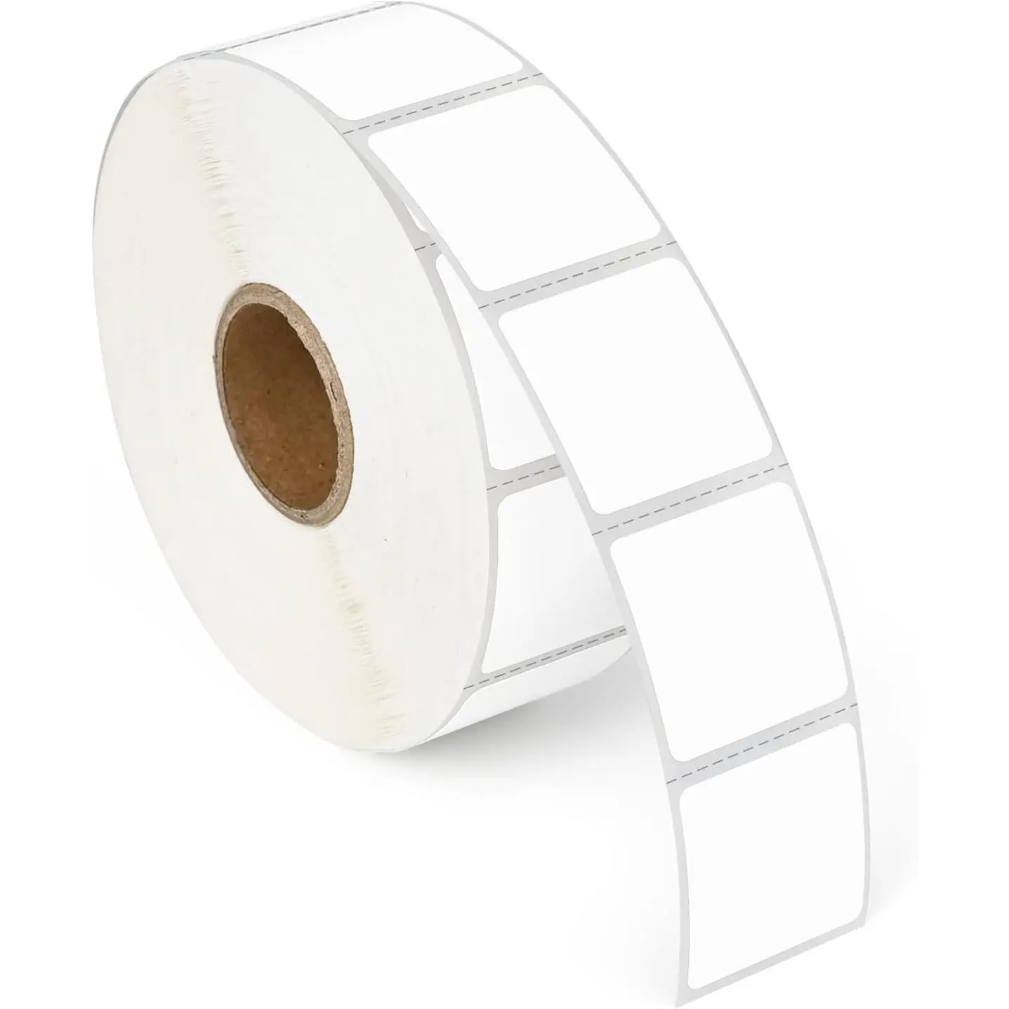 1" x 1" Square Removable Labels, No Residue, Water and Oil Resistant Labels for QR Code, Use for Both Home and Office (1 Roll, 1380 Labels)