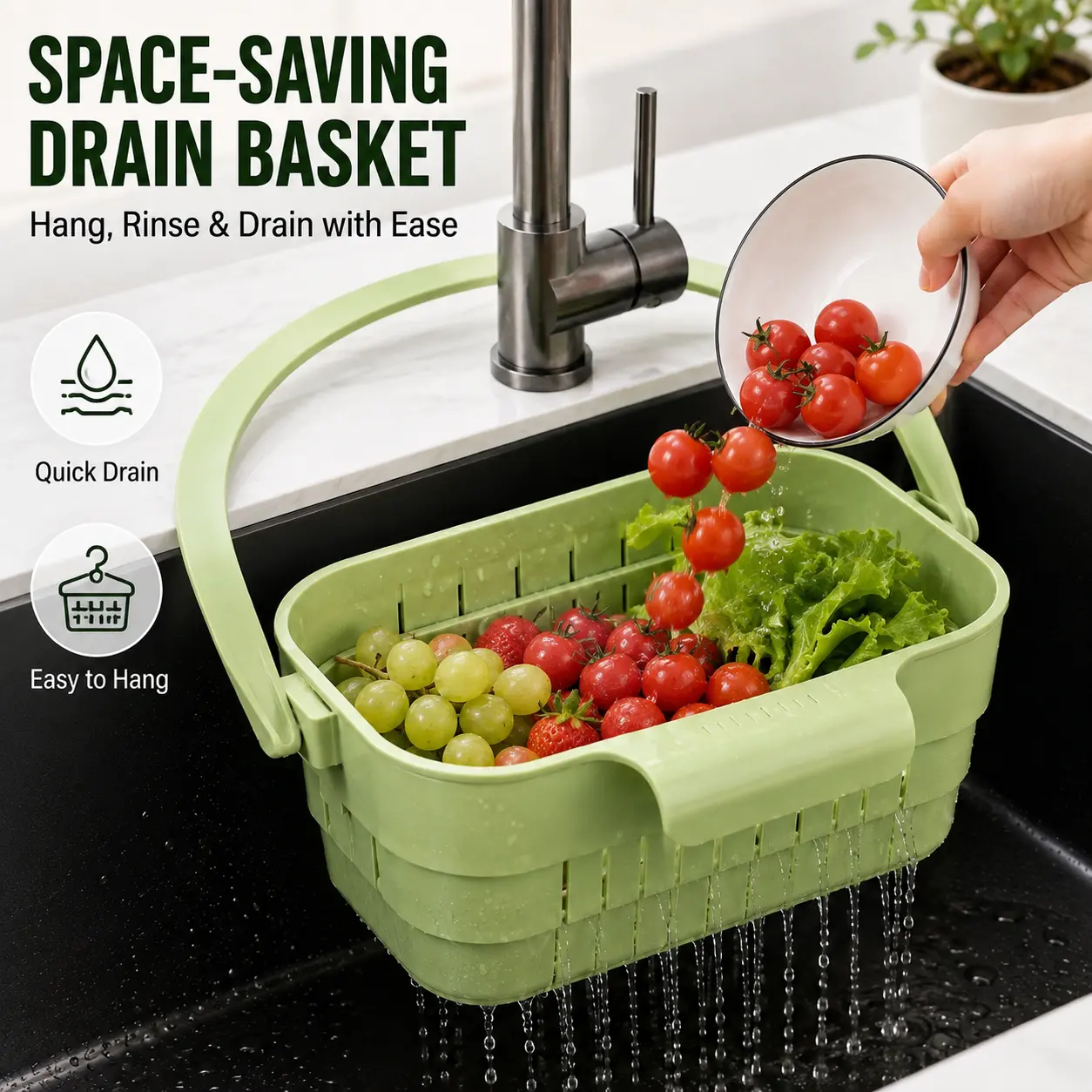 Kitchen Sink Drain Strainer Basket, Food Catcher, Sink Drain Filter Rack, Reusable Garbage Disposal Strainer for Kitchen Sink, Food Waste Trash Catcher, Easy to Clean