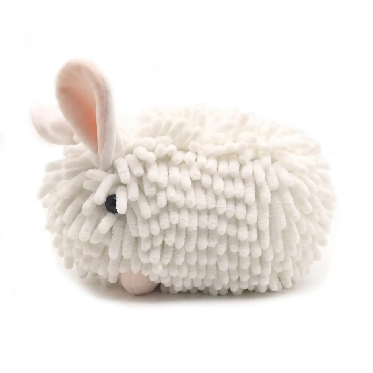 FAGOBI Cute Bunny Chenille Hand Towel Balls, Fuzzy Rabbit Chenille Hand Towels with Hanging Loop Quick Dry Microfiber Soft Absorbent Decorative Hand Dry Towels for Bathroom and Kitchen