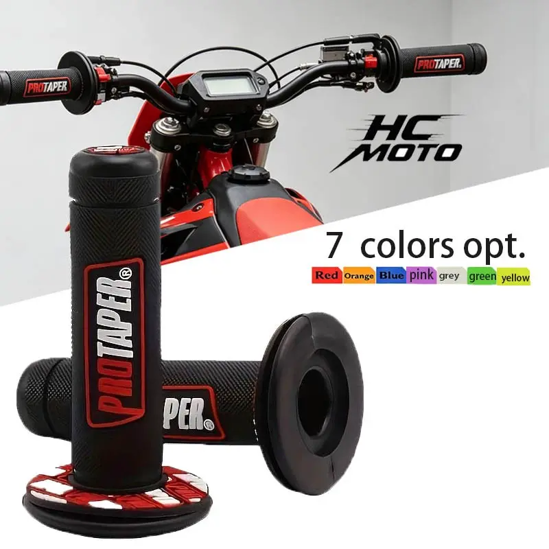 Pro Non-Slip Handle Grips, Universal Rubber Throttle Grips, Dirt Bike Scooter Motorcycle Modification Parts, Motor Parts Accessories, Durable & Comfortable