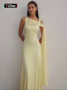 Women Summer Sleeveless Chiffon Party Club Evening Vacation Bodycon Long Dress