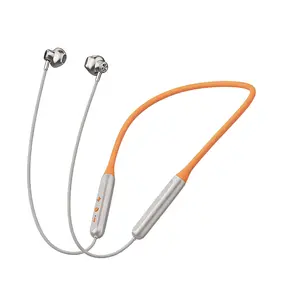 Ultra-Lightweight Wireless Neckband Earbuds with Deep Bass - 8H Playtime (Orange)