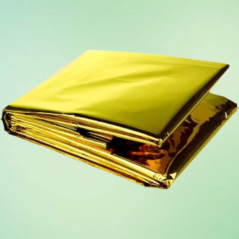 Portable Foldable Aluminum Foil Thermal Emergency Blanket - 140x200cm Foil Layer, Warm Heat Retention Anti-Hypothermia Survival Gear for Hiking, Field Emergency Scenarios, Instant Thermal Protection First Aid Body Wrap