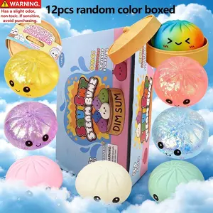12-Piece Cute Bread Stress Relief Toy Set, Anxiety Relief, Soft Tpr Material, Perfect Gift, Desk Decor for Office Workers