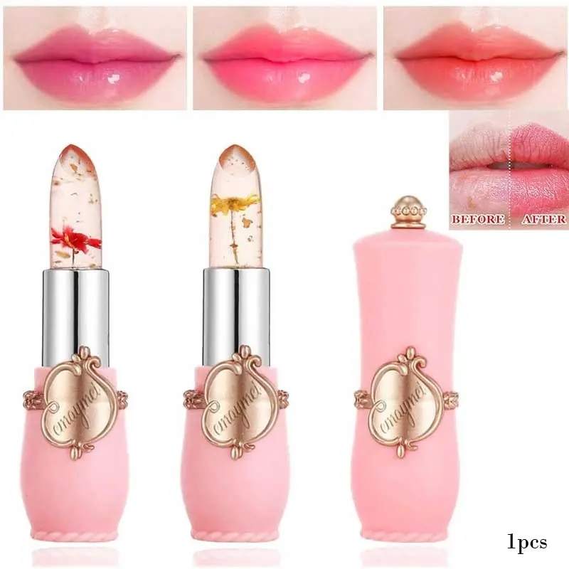 Moisturizing Temperature Color-Changing Jelly Lipstick, Must-have for European & American Girls' Natural Makeup, PH Transparent Magic Lip Balm, Long-lasting Nourishing & Moisturizing Lipstick