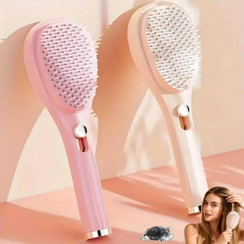 1pc/2pcs Retractable Air Cushion Hair Brush, Volumizer Brush, Volumizing Hairbrush, Press-type Scalp Massage Comb. Cleanses scalp and boosts hair volume. Large size, suitable for long, thick and curly hair.