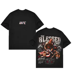 [ 🥊 Sale Up To 50%]Men's UFC 329 Black Max Holloway T-Shirt, The Blessed UFC Graphic Tee, UFC MMA Shirt, Gift for Fighters, Sports Apparel