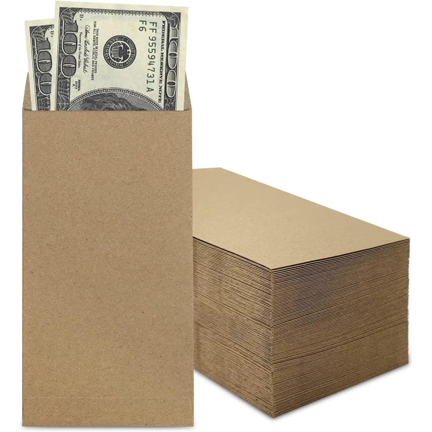 100 Pack   Envelopes 6.7x3.5 Fit for Envelope  Saving , 120 GSM Thick  Envelopes for , Budgeting, Check, , Tickets, , small items & collectables