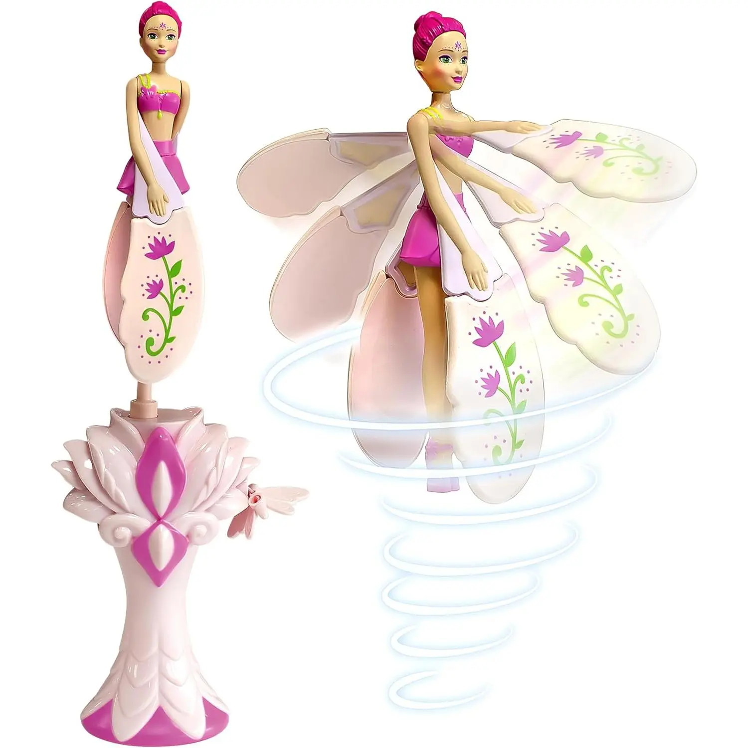 Flying Doll – Fuchsia Fantasy| Original 90s Throwback Toy that Really Flies| Pull-String Powered, No Batteries Needed| Magical Gift for Girls & Boys Ages 6+