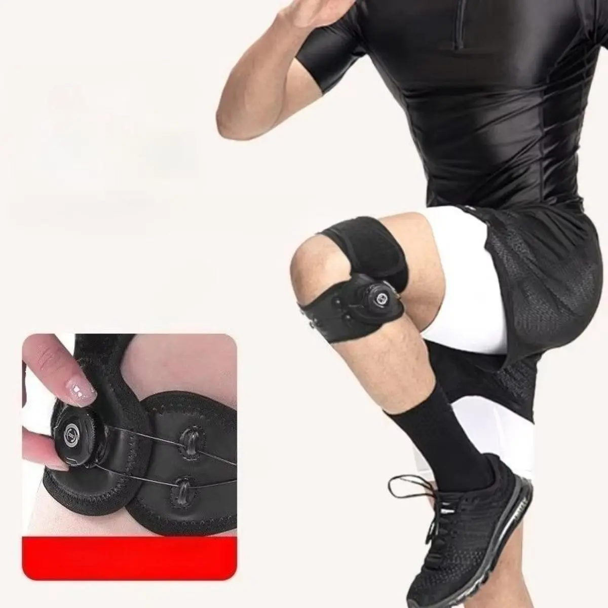 Adjustable Knee Brace Knee Support Breathable Soft Silicone Cushion Strap Men Women Walking Daily Comfort