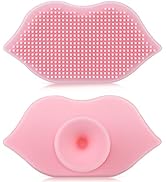 2 Pieces Lip Scrub Brush, Silicone Lip Scrubber and Exfoliating Brush Tool for Men Women Smoother and Fuller Lip Appearance (Color A)