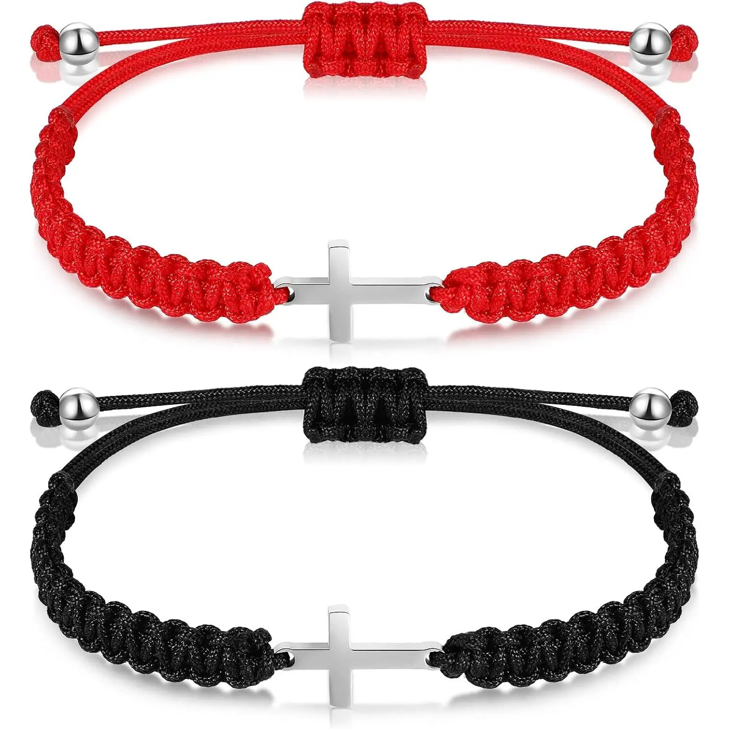 Bracelet  Christian Matching Couple Friendship Adjustable Bracelets for Women Men Mom Father BFF Sister First Communion Baptism Confirmation Easter Grad Christmas