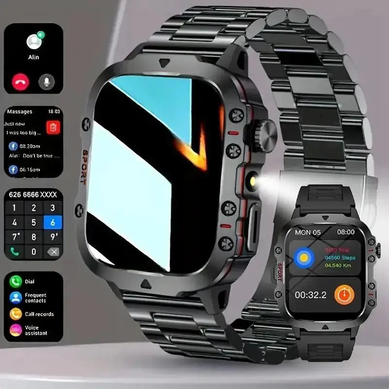 This smart watch with LED lights can connect to Bluetooth, has multiple sports modes, and reminds you of calls/messages. Suitable for iOS and Android! A festive gift for boyfriends and girlfriends.