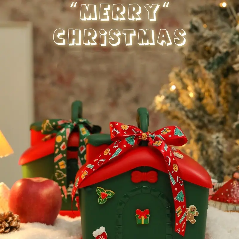 Christmas Savings Box, Festive Design with Handle, Gift-Ready Packaging, Ideal for Holiday Gifts, Coin Storage, Home Decor