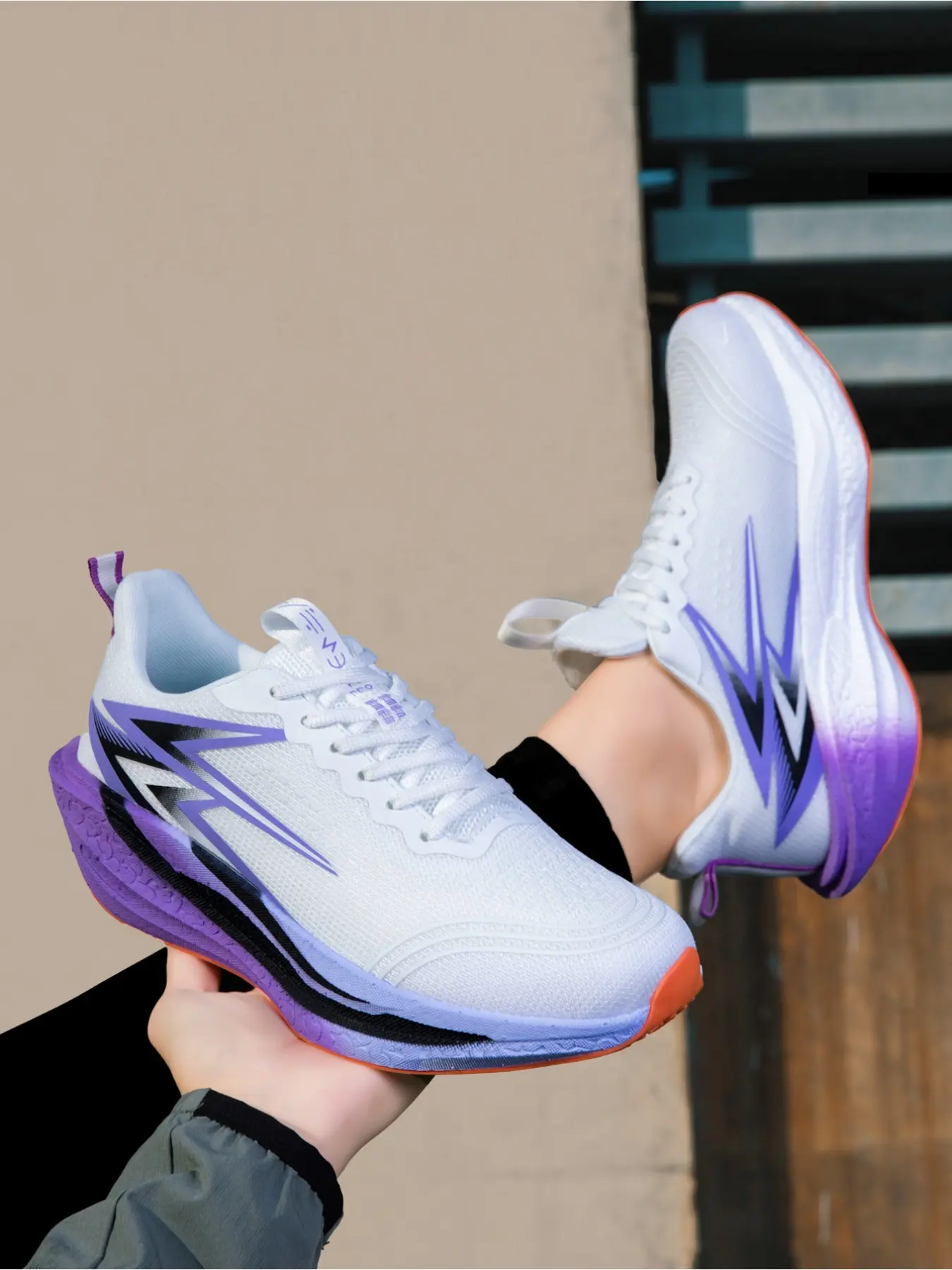 Breathable Running Shoes, Comfortable Soft Thick Sole, Couples' Patchwork Sneakers, Anti-Slip, Outdoor, Men's Gym, Women's Heel Boost, Sizes 35-45