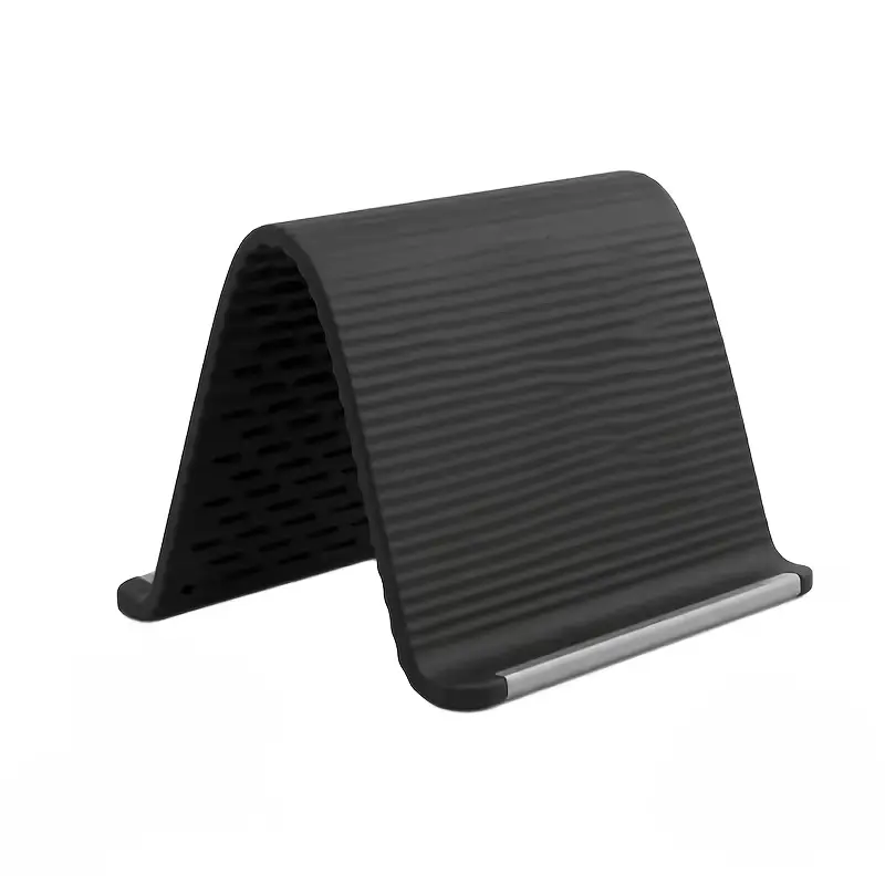 Flexible Silicone Aluminum Phone holder stand, Bendable Rollable Foldable Design, Universal Adjustable Anti-Slip Desktop Mount for Phone Tablet Laptop, Portable Ergonomic Holder for Home Office Travel