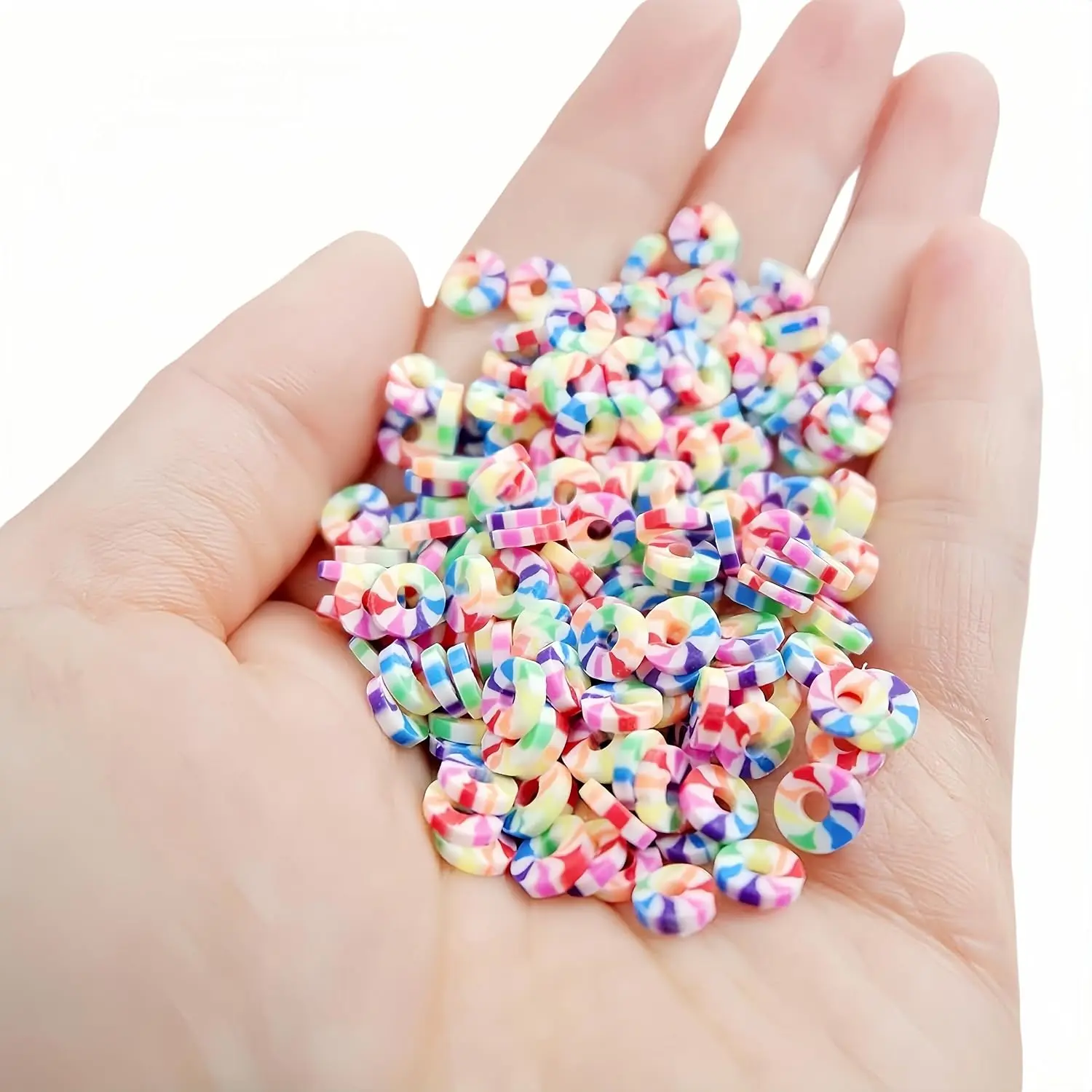 6mm Rainbow Polymer Clay Heishi Beads - 1150 count Bulk Flat Discs for DIY  Making, Stackable Bracelets, Necklaces & Anklets