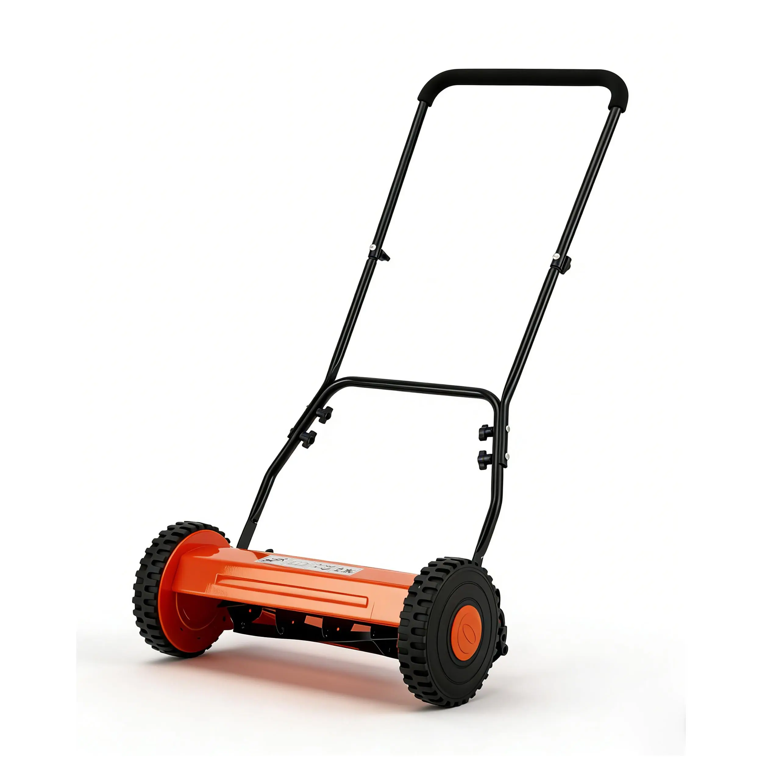 Lightweight Quiet Manual Push Reel Lawn Mower, 14‑Inch 5‑Blade Eco‑Friendly Grass Cutter with Adjustable Cutting Height, No Battery No Fuel Compact Mower for Small Yards, Green PANTONE 2290 U