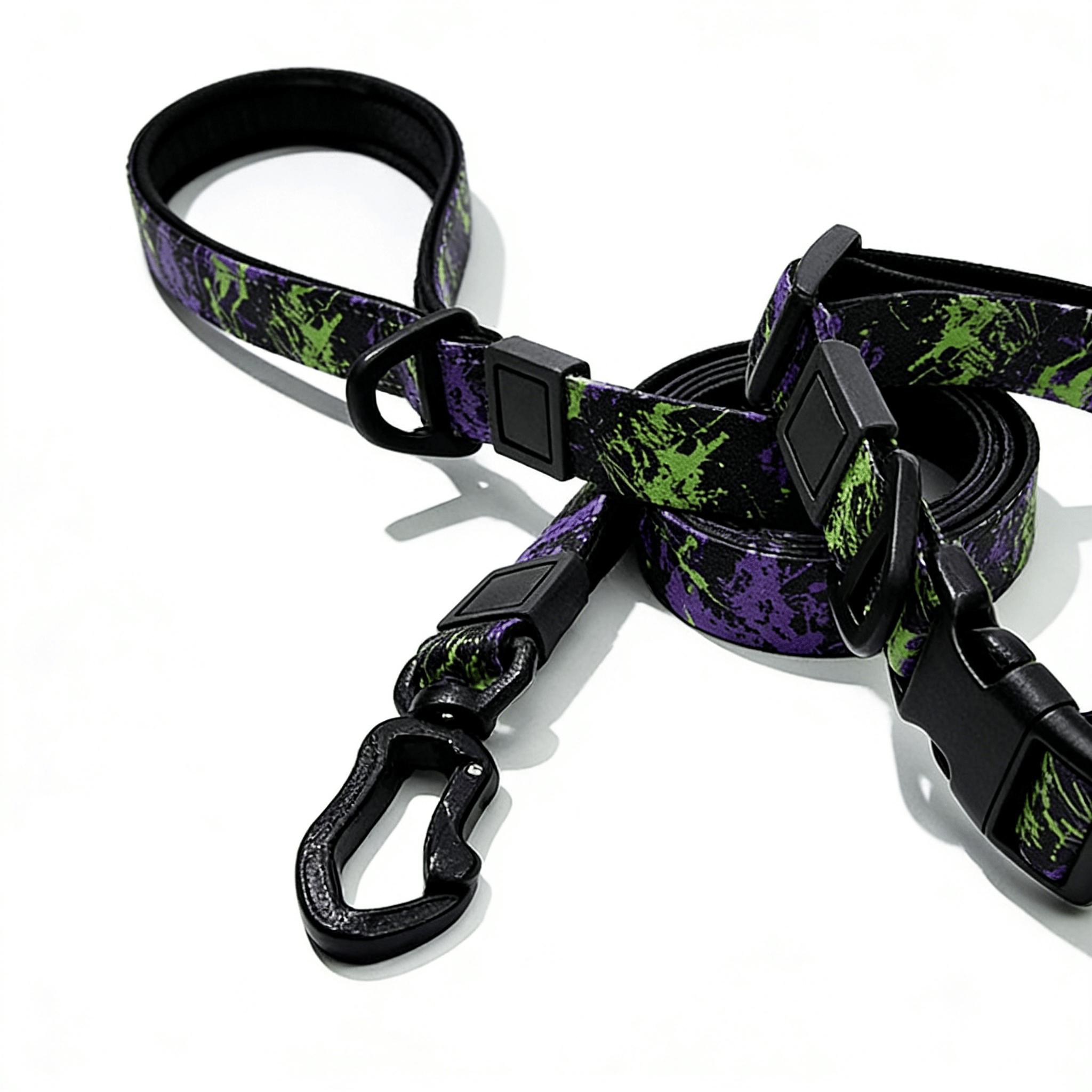 Waterproof PVC Dog Collar and Leash Set - Durable Accessory for Small to Large Breeds Ideal for Outdoor Adventures with Secure Buckle and Comfortable Fit freedom harness