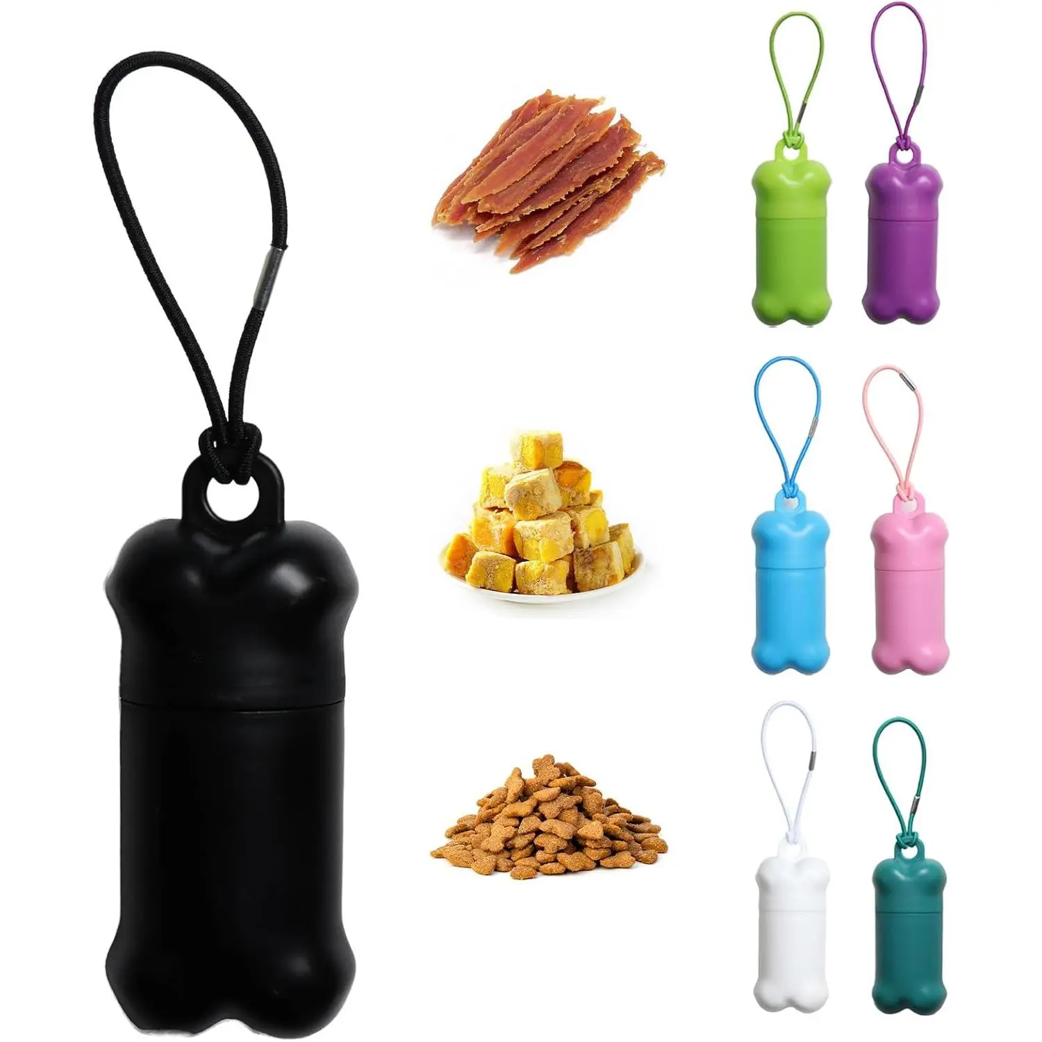 Portable   Pouch for  , Mini  Holder Small   Bag for ,  Snack Container -(Black)